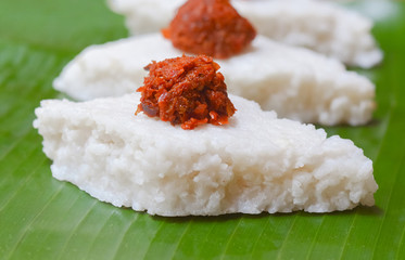 Kiribath, The milk rice is a traditional Sri Lankan food made from rice and coconut milk which is...