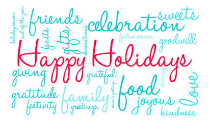 Happy Holidays Word Cloud