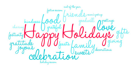 Happy Holidays Word Cloud