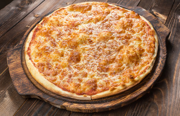 Caesar pizza on the board