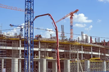 Foto op Plexiglas Stadion De bouw van het stadion in Nizhny Novgorod voor de FIFA World Cup 2018, Rusland