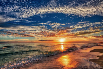 A sunset from Miramar Beach in Florida.