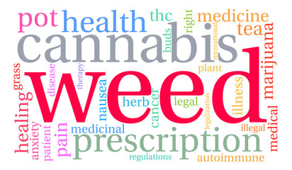 Fototapeta premium Weed Word Cloud