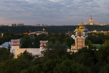 View of the city from a tall building