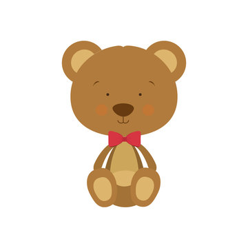 teddy bear toy icon image vector illustration design 