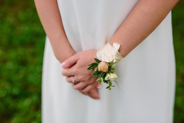 beautiful floral bracelet for the bridesmaid