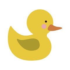 rubber duck toy icon image vector illustration design 