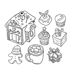 illustration christmas sweets