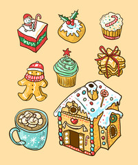illustration christmas sweets
