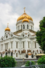 Fototapeta na wymiar Russia, Moscow Summer 2016 Christ the Savior Cathedral.