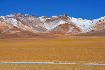 Desert and mountainous landscape in Altiplano