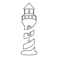 lighthouse pictogram icon image vector illustration design 