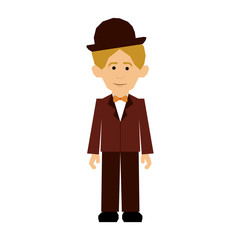 formal dress man icon image vector illustration design 