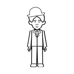 formal dress man icon image vector illustration design