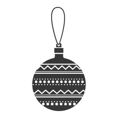 monochrome silhouette with decorative garland vector illustration