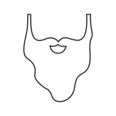 Obraz premium silhouette with beard and contour mouth vector illustration
