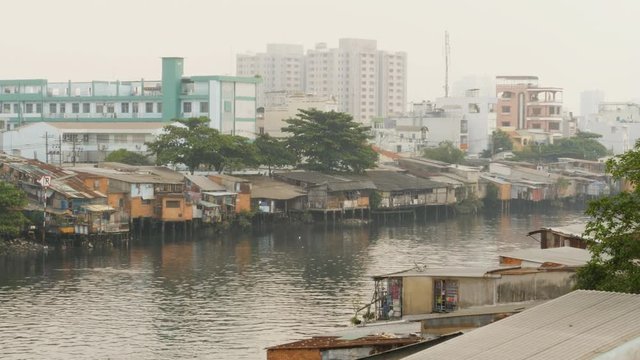 Views of the city's slums from the river 1
