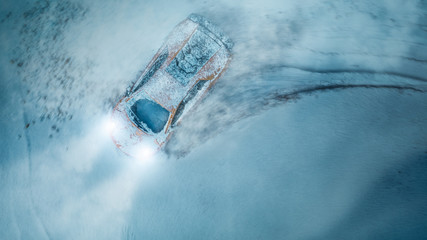 Sportauto Diablo Snow - obrazy, fototapety, plakaty