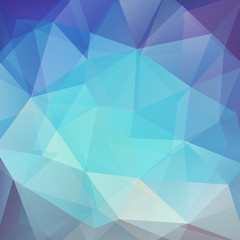Obraz premium Abstract blue mosaic background. Triangle geometric background. Design elements. Vector illustration