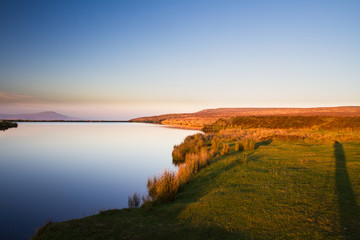Keepers Pond, The Blorange. Upland water at sunset.