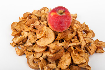 Apple on drying background