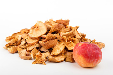 Apple on drying background