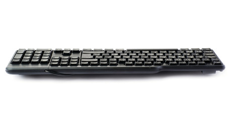 Black keyboard isolated over white background