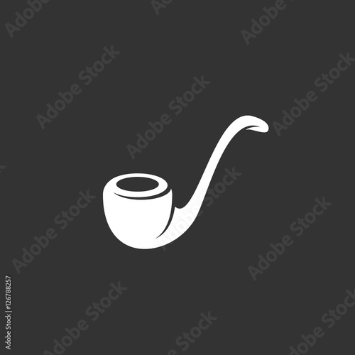 &ldquo;Tobacco pipes logo on black background. Smoking vector icon&rdquo; Stock