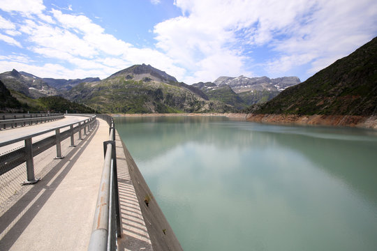 The reservoir of Emosson lake in the canton of Valais. Suisse. © lemélangedesgenres