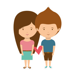 couple with casual clothes inlove vector illustration