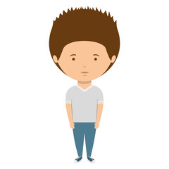 man with t-shirt and jeans vector illustration