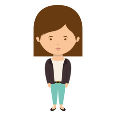 silhouette woman dressed eighties style vector illustration