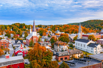 Montpelier, Vermont, USA town Skyline. - obrazy, fototapety, plakaty
