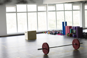 Exercise equipment in gym