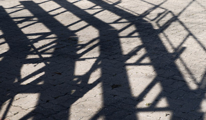 Abstract black shadow on the concrete  , copy space