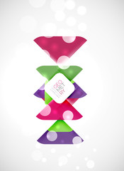 Colorful squares, geometric elements