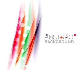 Color wavy lines with light shiny effects. Abstract background template