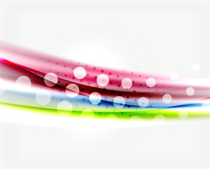 Color wavy lines with light shiny effects. Abstract background template
