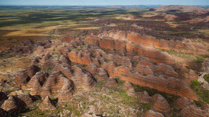 Aerial view of the "beehives" at the southern end of the Bungles