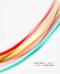 Colorful modern wave line, business abstract layout