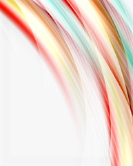 Translucent vector wave line, business or technology template