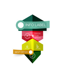 Geometric business infographics templates