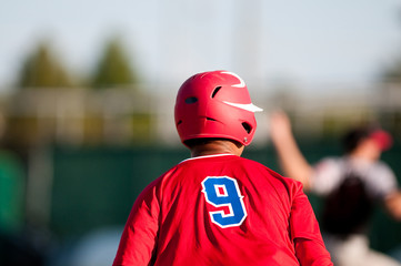 High school african american baseball player
