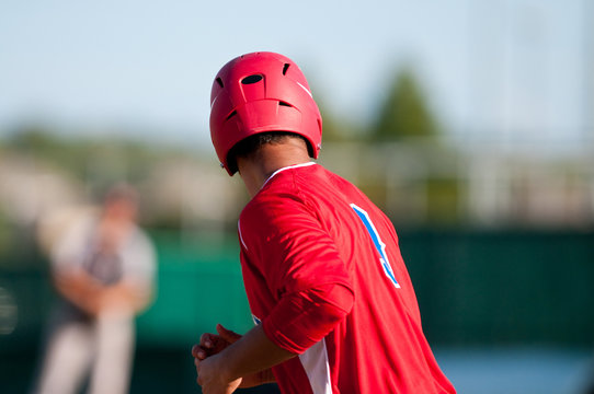 High School African American Baseball Player