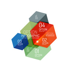 Paper modern infographic geometric templates