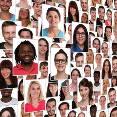 Hintergrund People multikulturell jung glücklich lachen Mensche