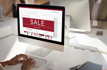 Sale Voucher Online Shopping Concept