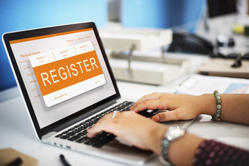 Online Application Registration Form Graphics Concept