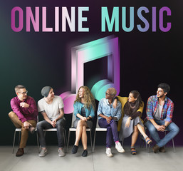 Digital Music Streaming Multimedia Entertainment Online Concept