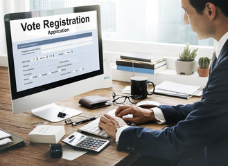Vote Election Document Filling Concept